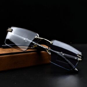 C a r t i e r Rimless Anti Blue Light Blocking Reading Presbyopia photochromic Eyeglasses।
