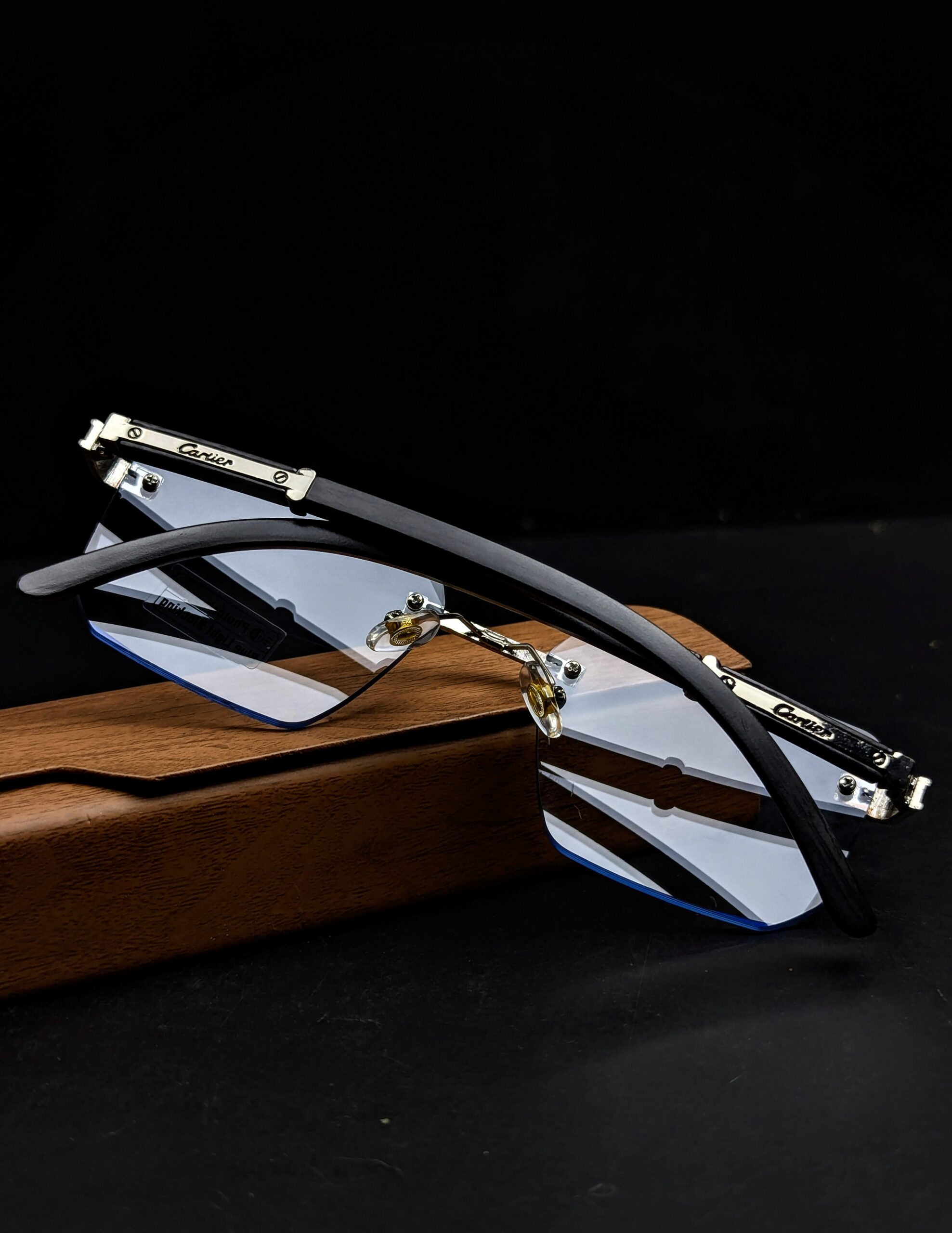 C a r t i e r Rimless Anti Blue Light Blocking Reading Presbyopia photochromic Eyeglassesą„¤ - Image 2