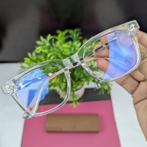 Stylish Transparent Blue Light Blocking Glasses – Square Frame