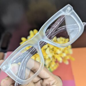 Stylish Matte Transparent Rectangular Eyeglasses Frames