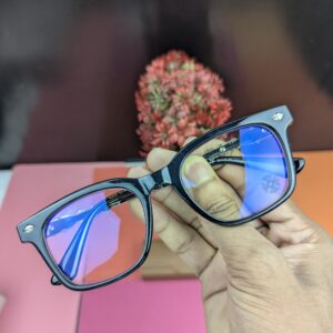 Classic Glossy Black Square Anti-Blue Light Glasses Frame