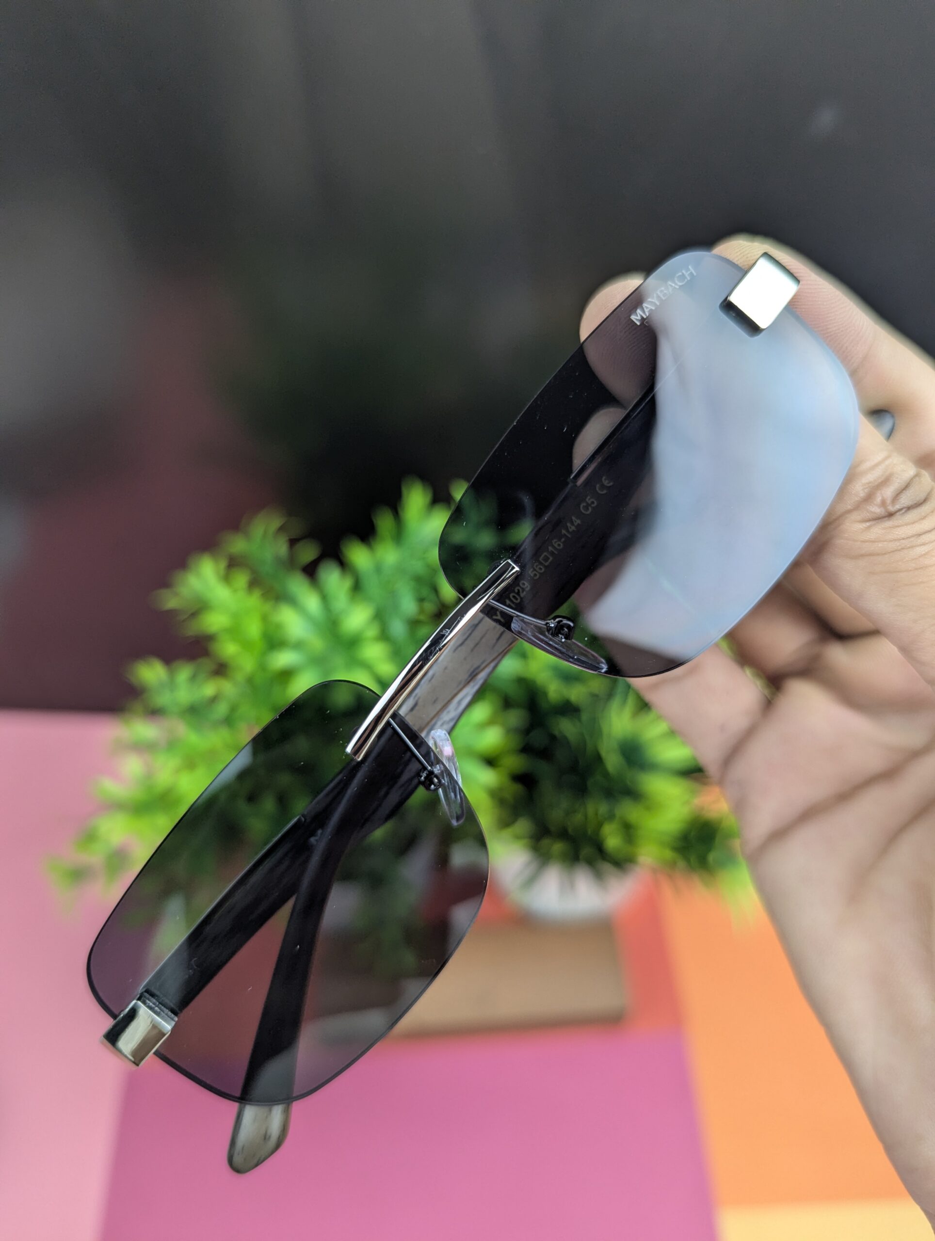 Luxury Rimless Square Sunglasses - Image 3