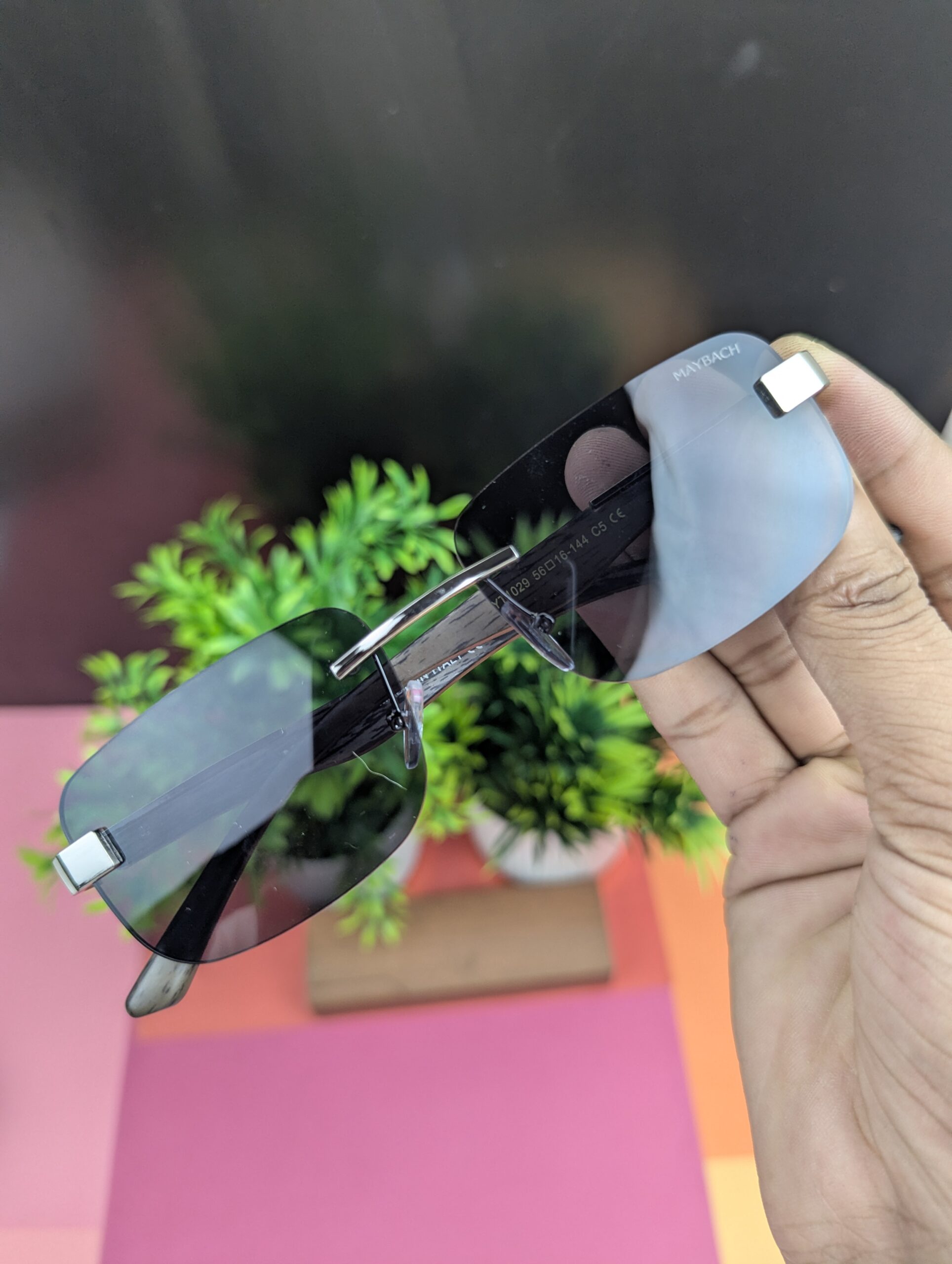 Luxury Rimless Square Sunglasses - Image 2