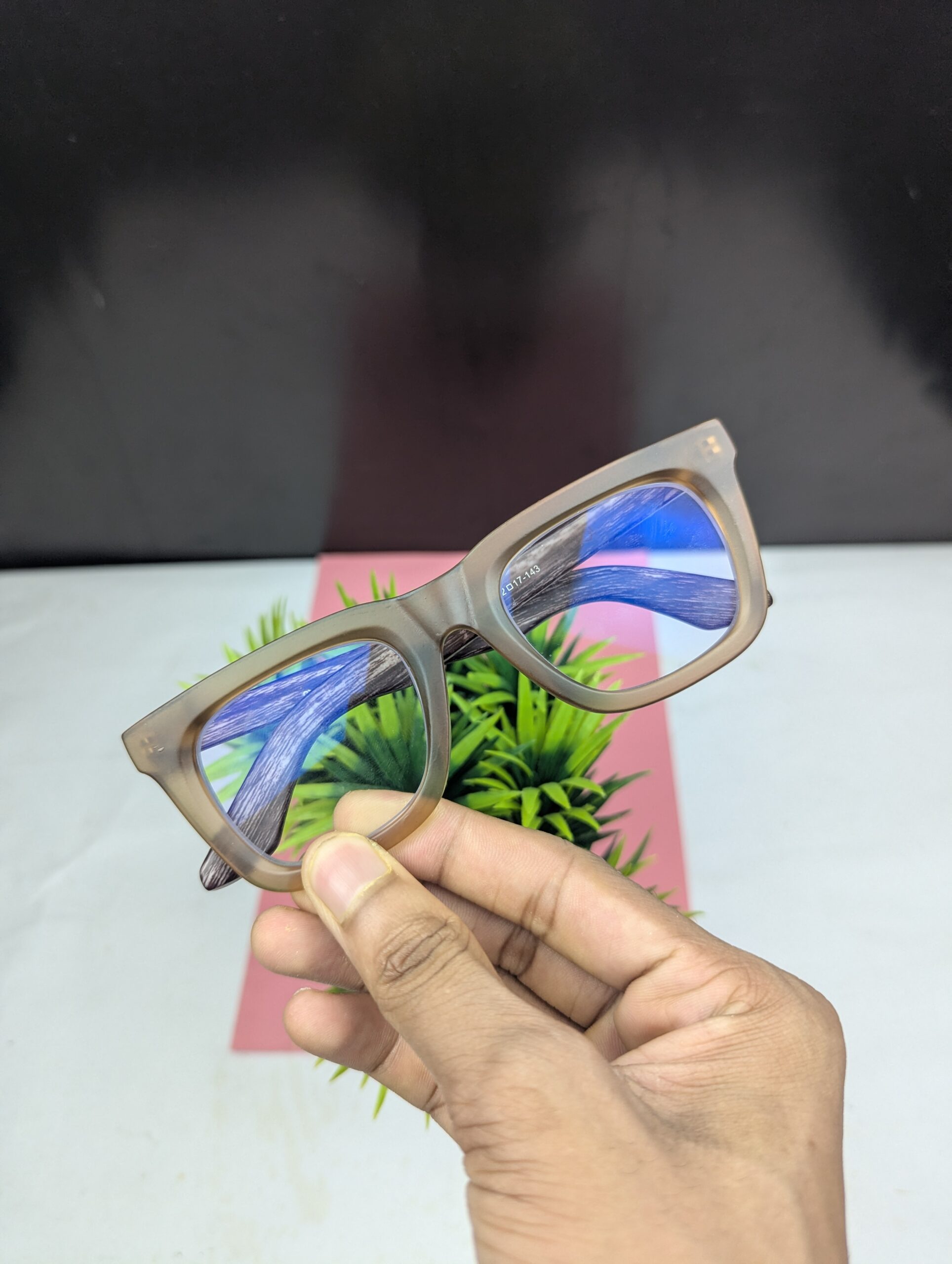 Premium Matte Grey Wayfarer Anti-Blue Light Blocking Eyeglasses - Image 3
