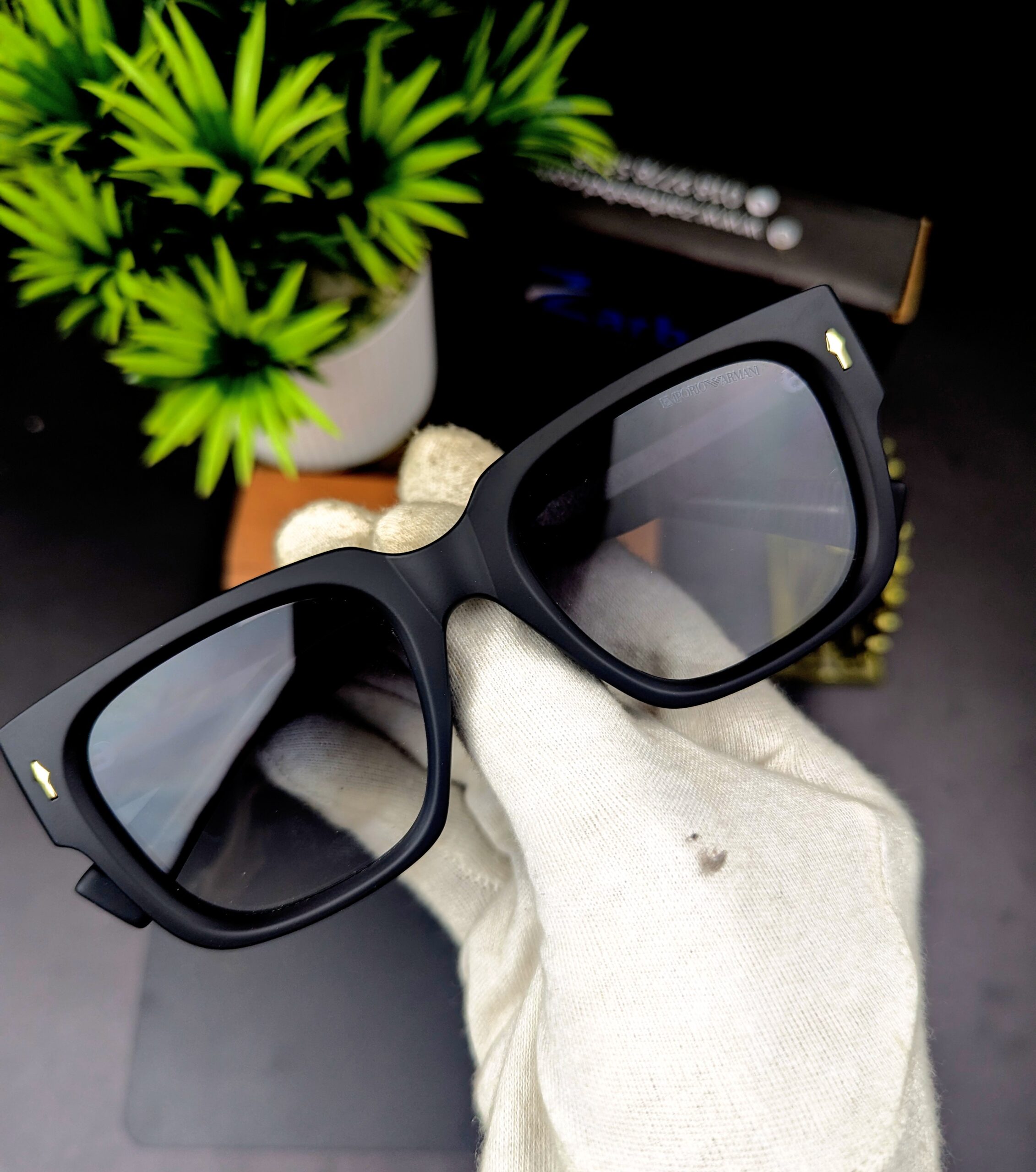 Premium Matte Black Square Sunglasses for Men & Women (Unisex) - Image 3