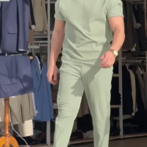 Old Money Polo T shirt & Trouser (Olive)