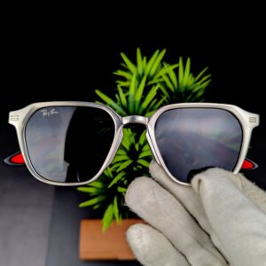Ray-Ban Classic Square Metallic Frame Sunglasses – Black Lenses
