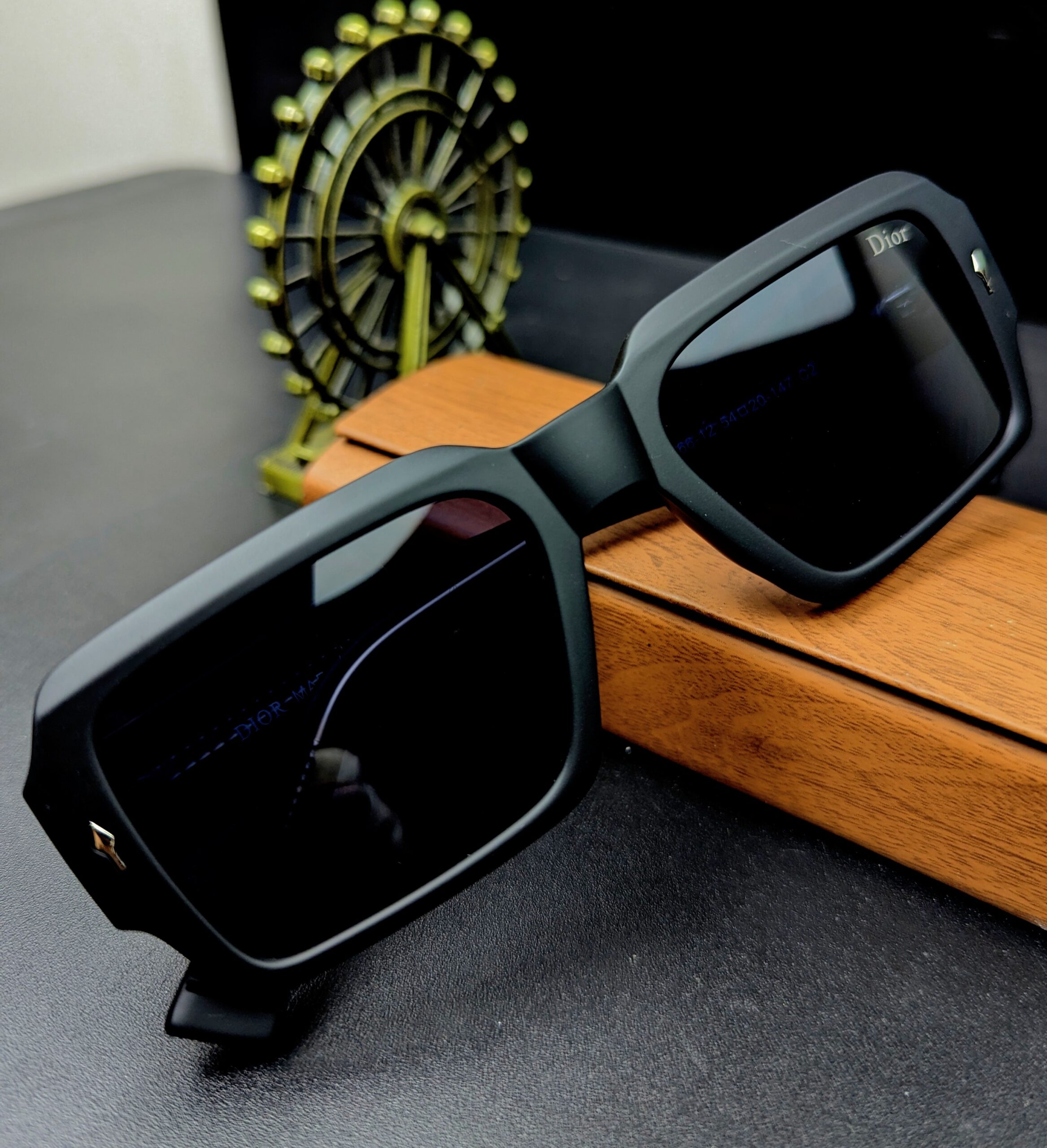 Dior Matte Black Square Sunglasses – Men’s Designer Eyewear - Image 4