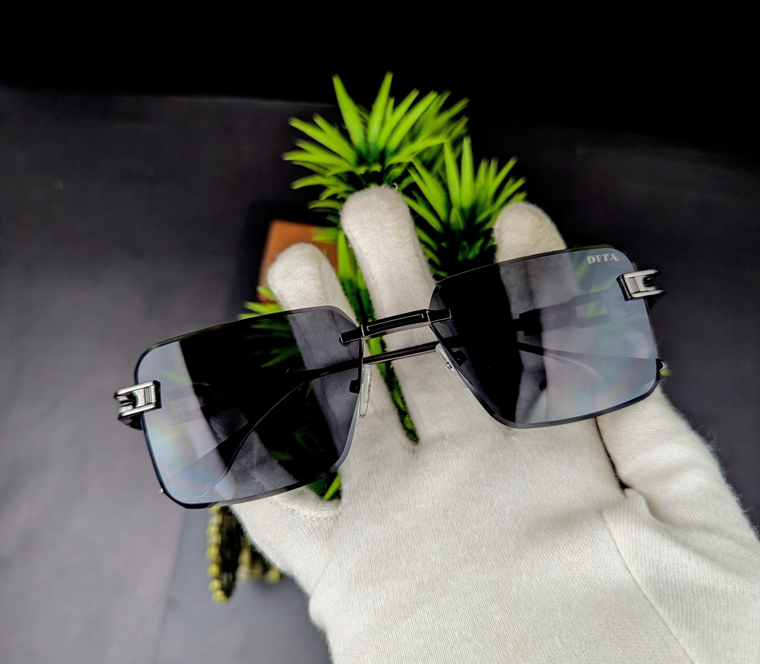 DITA Frameless Square Gradient Sunglasses for Men - Image 5