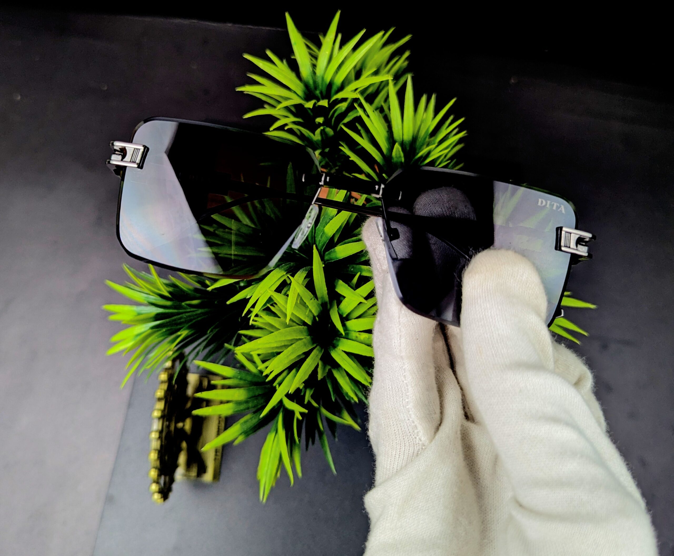 DITA Frameless Square Gradient Sunglasses for Men