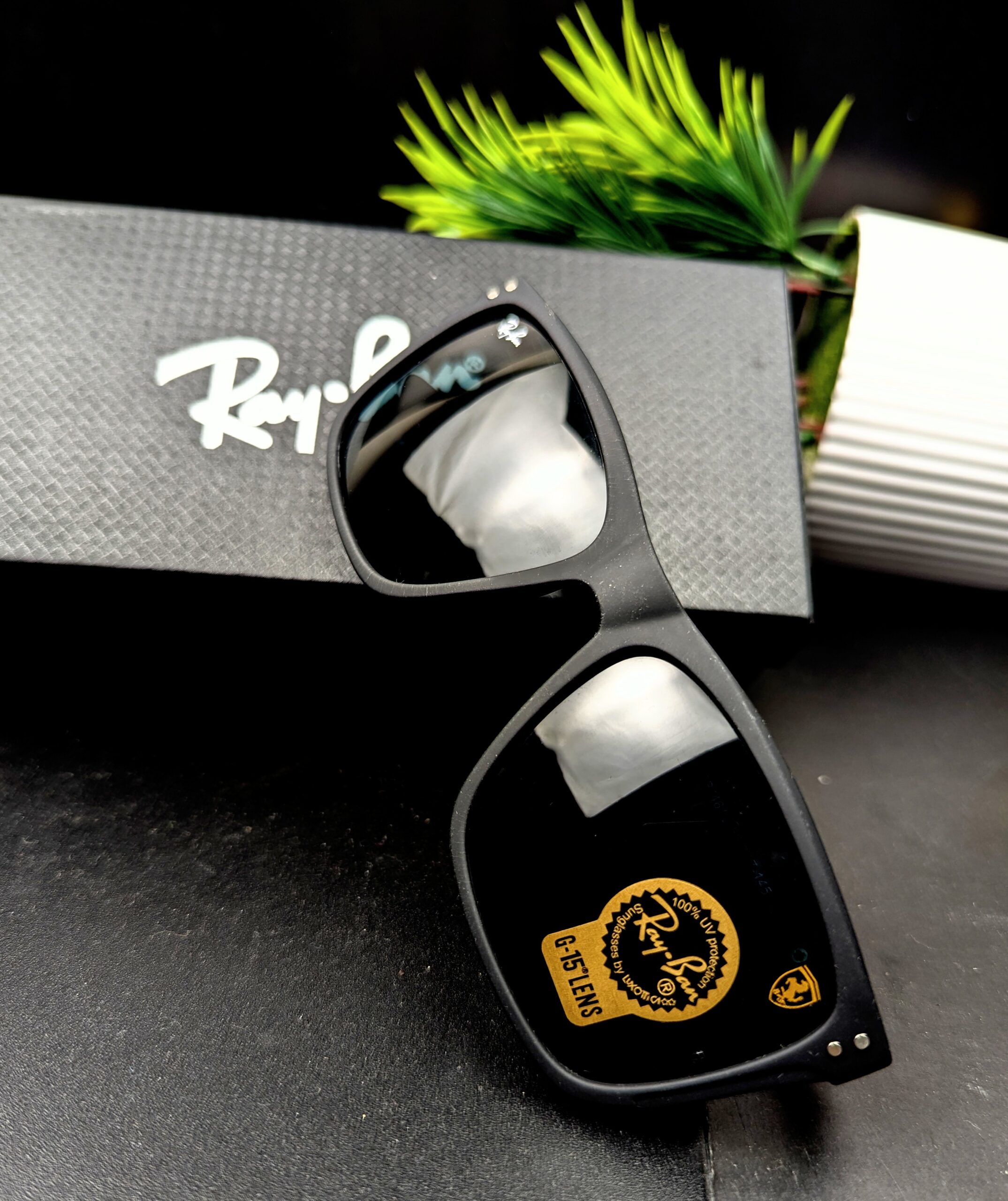 Ray-Ban Scuderia Ferrari Matte Black Square Sunglasses - Image 5