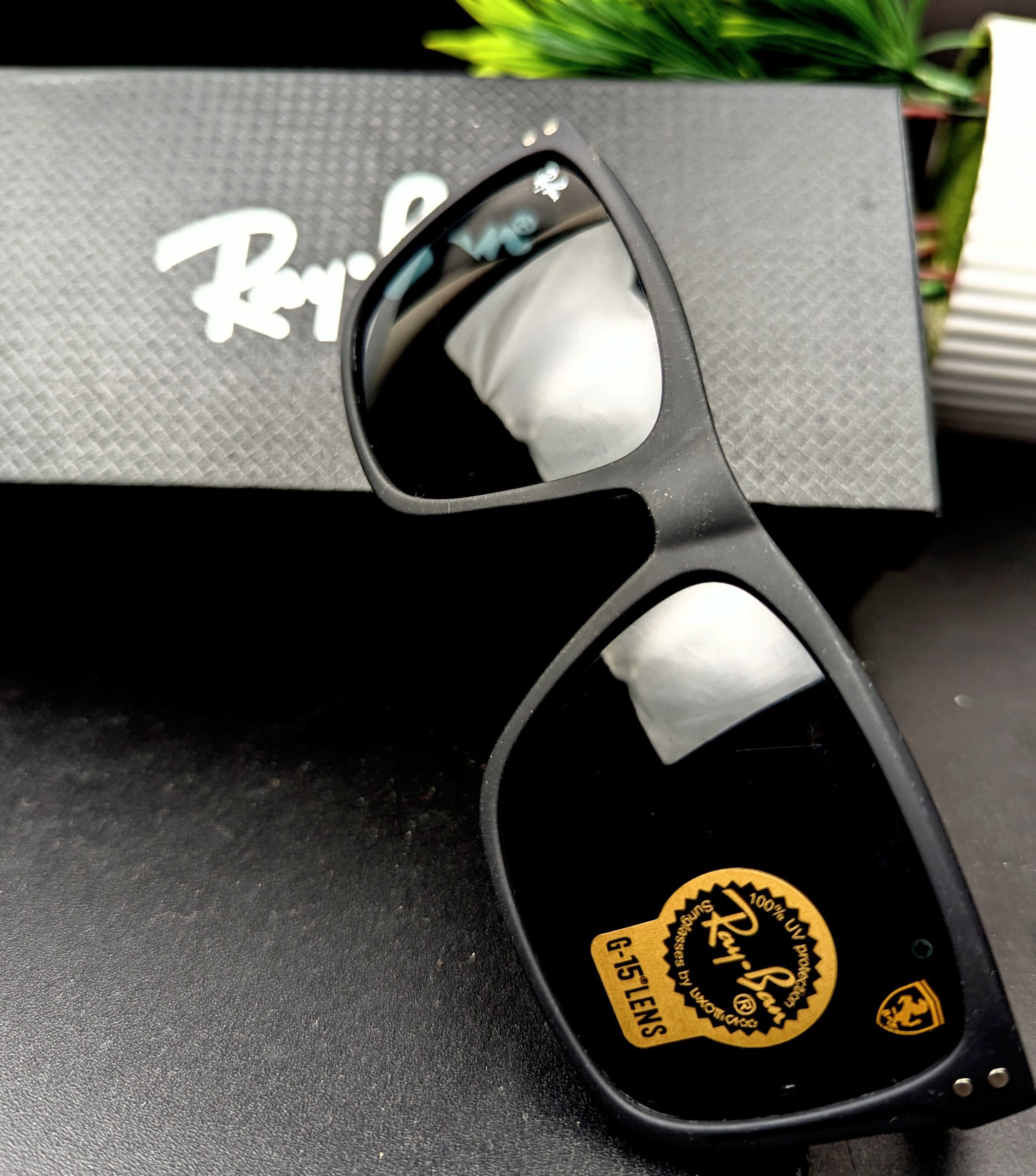 Ray-Ban Scuderia Ferrari Matte Black Square Sunglasses - Image 6