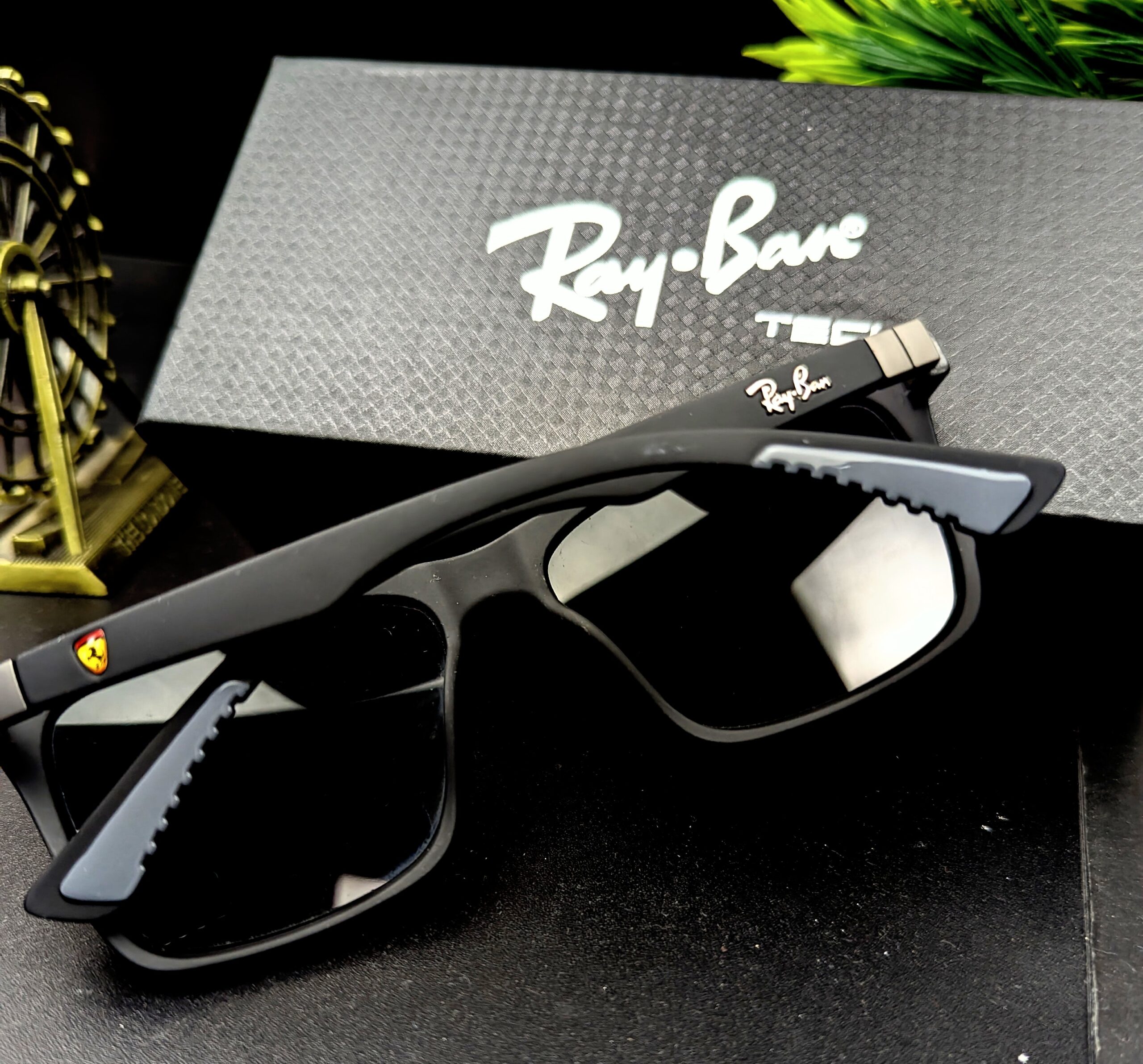 Ray-Ban Scuderia Ferrari Matte Black Square Sunglasses - Image 4