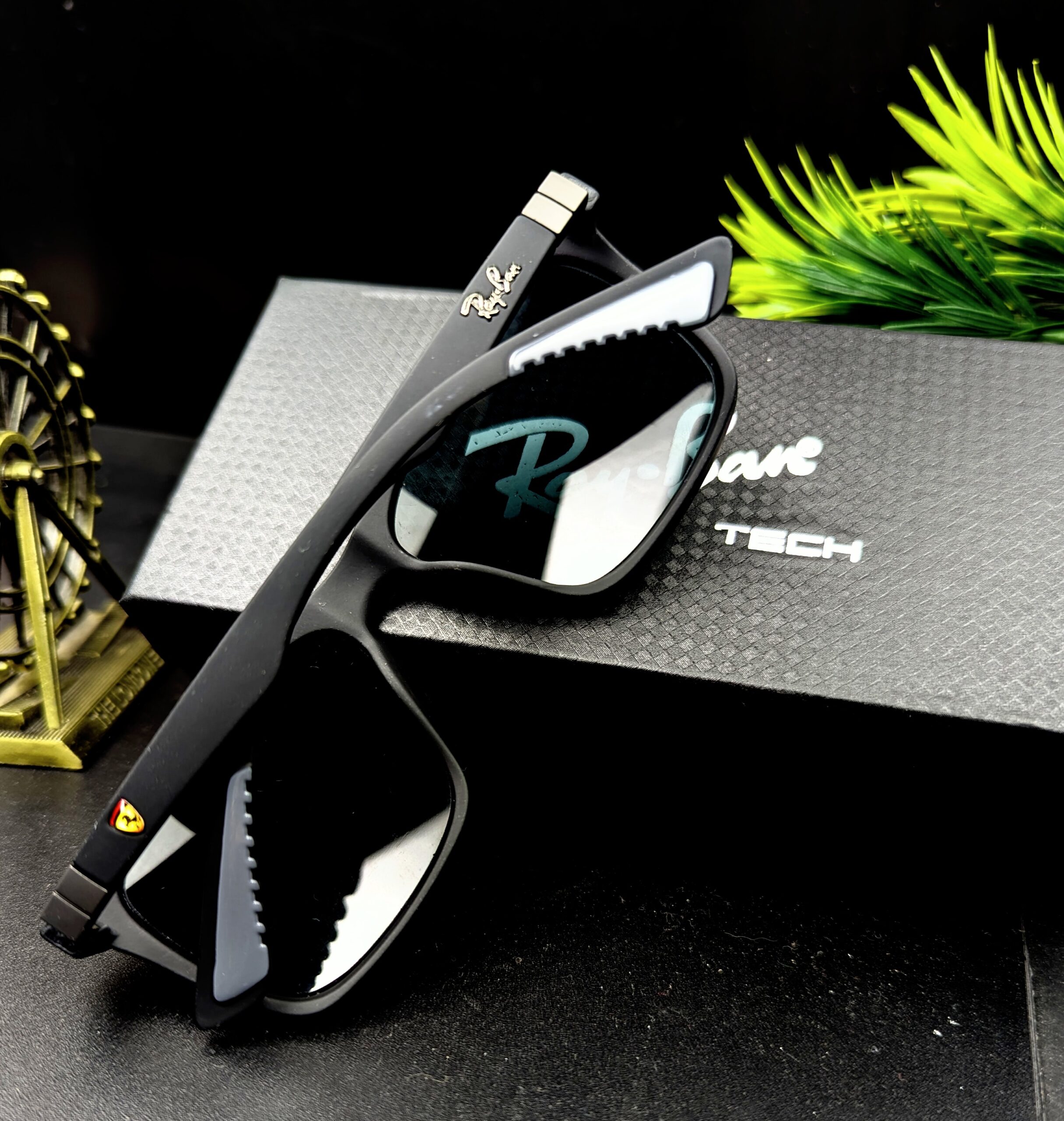 Ray-Ban Scuderia Ferrari Matte Black Square Sunglasses - Image 2