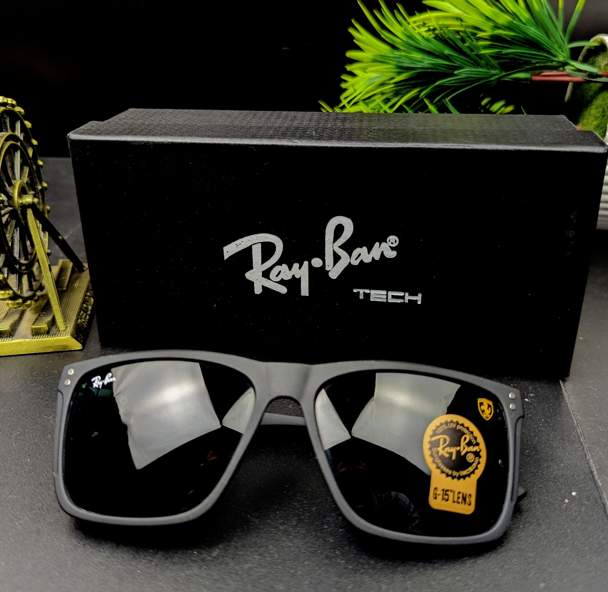 Ray-Ban Scuderia Ferrari Matte Black Square Sunglasses
