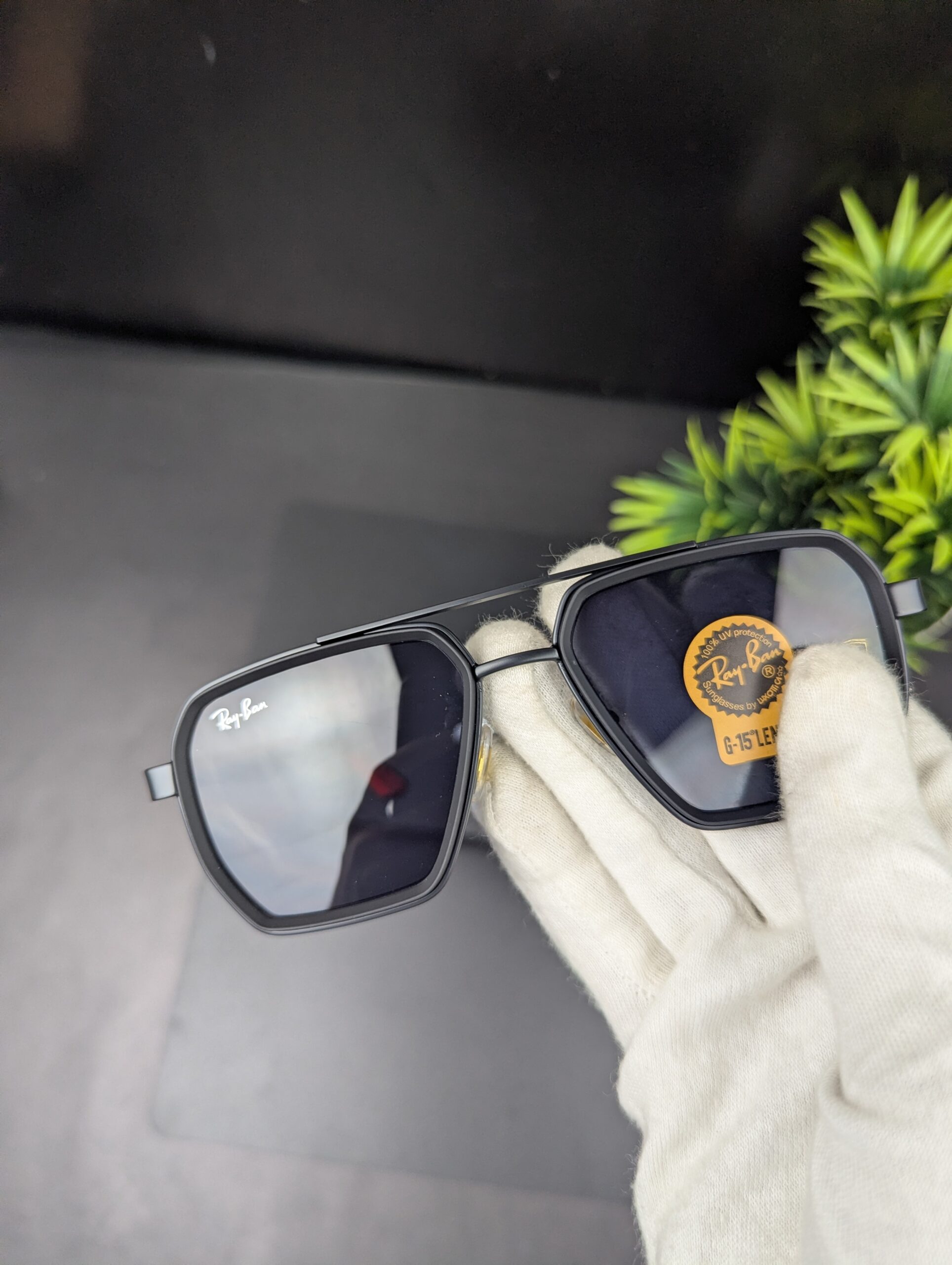 Ray-Ban Scuderia Ferrari Edition Double Bridge Square Sunglasses - Image 5