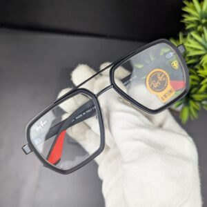 Ray-Ban Scuderia Ferrari Edition Double Bridge Square Sunglasses (Clear Lens / Eyeglasses)
