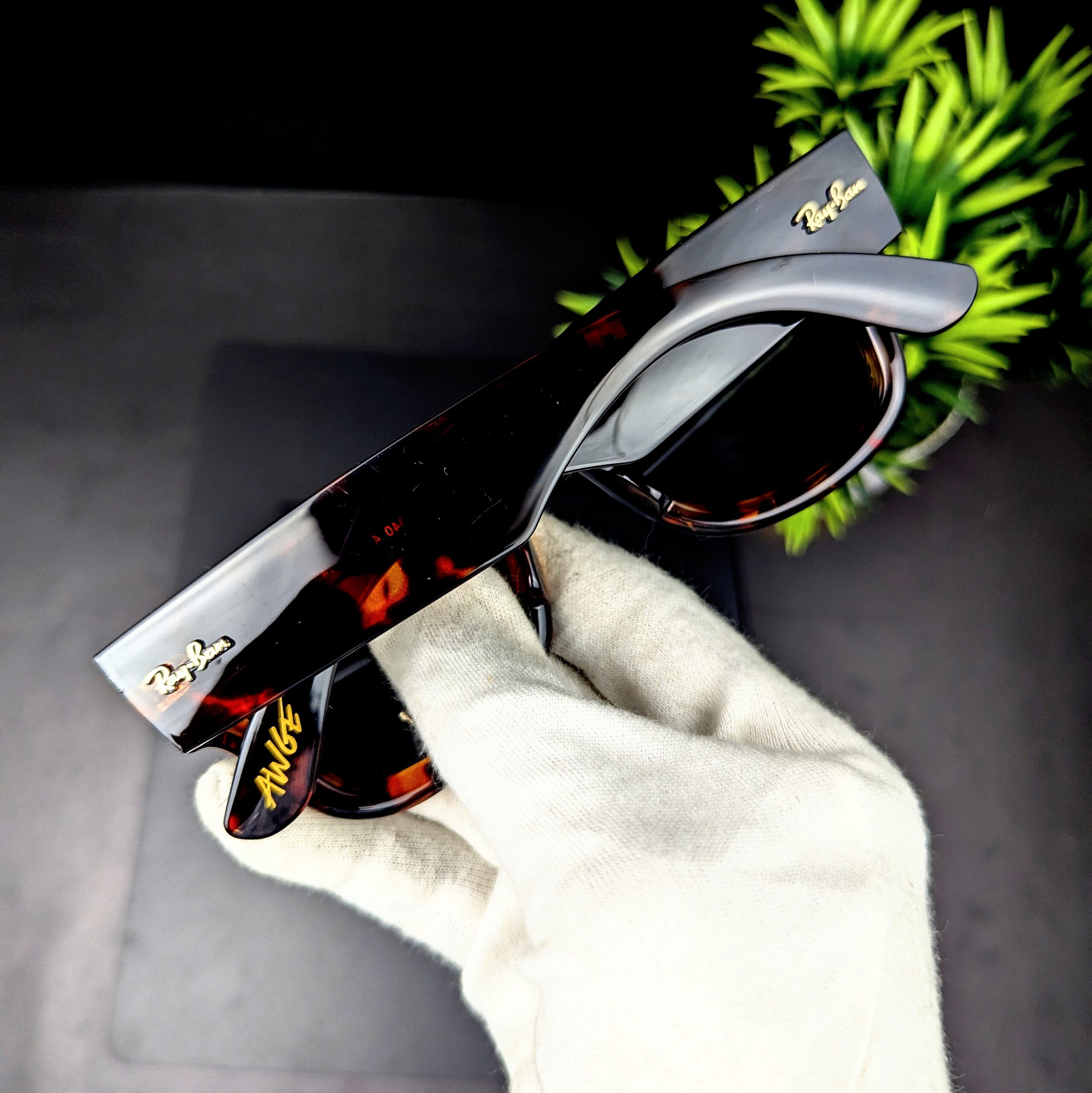 Ray-Ban Square Polarized Sunglasses - Tortoise Frame - Image 4